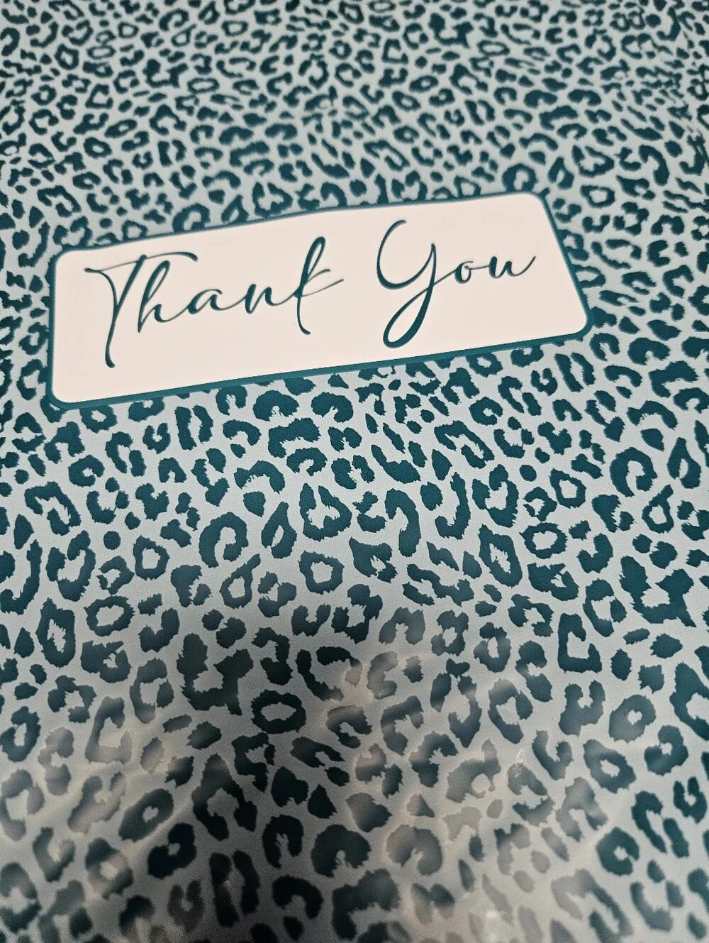 Leopard Print Thank You Polymailer Packages